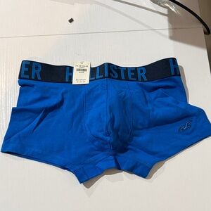 Hollister Men's Blue Boxer Briefs with Embossed Logo.